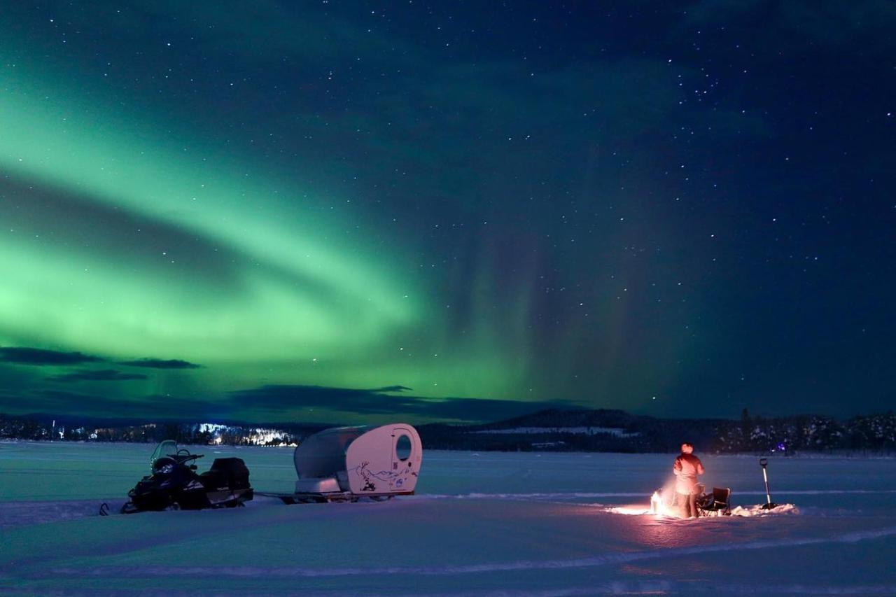Aurora Borealis Northern Light Ark Hotell Jokkmokk Exteriör bild